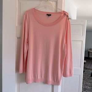 Talbots lightweight pale pink sweater -size XL
